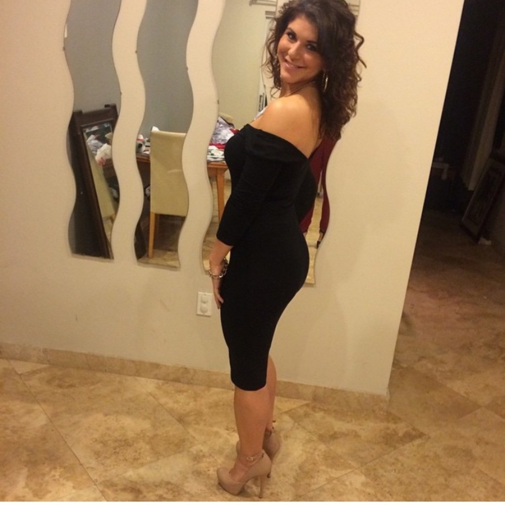 Small off the shoulder black dress